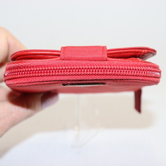 Prada Red Nylon Zip Wallet | Bifold Card Case | Logo Plaque | Made in Italy - Picture 6 of 9